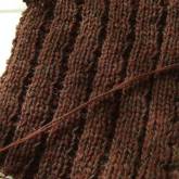 3×2針抜きゴム編 3×2針抜きゴム編